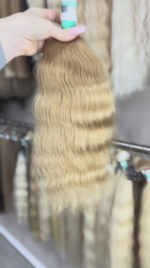 Raw Hair Extensions - Processed (Wavy - Color 87 -45 cm -128 gr)