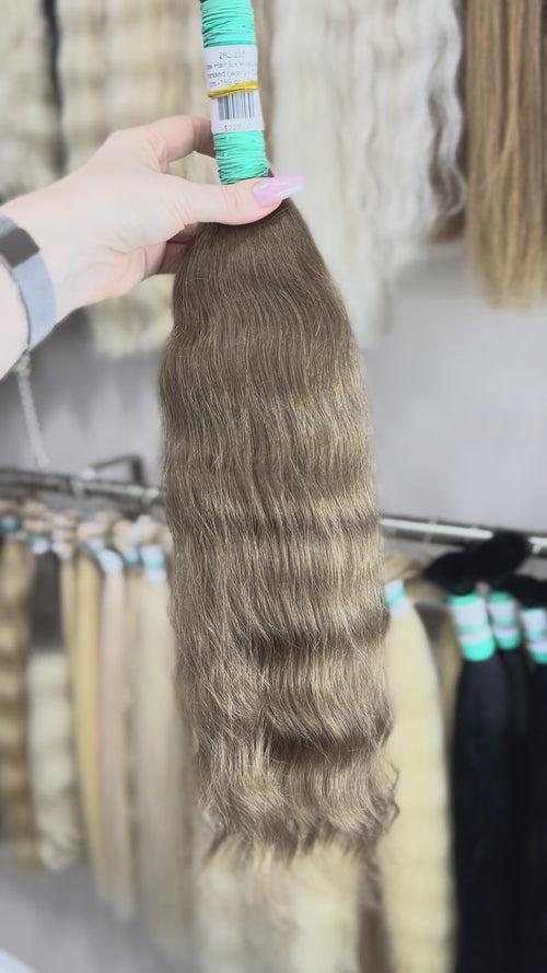 Raw Hair Extensions - Processed (wavy - Color 6 -52 cm -159 gr - 282/235)