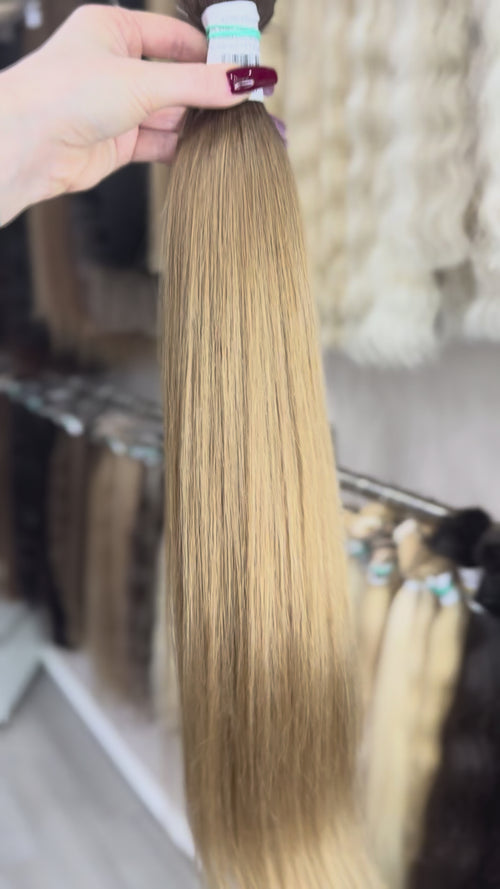 Genius Weft Hair Extensions - Processed (Straight - Color ombre -55 cm -113 gr - 4036)