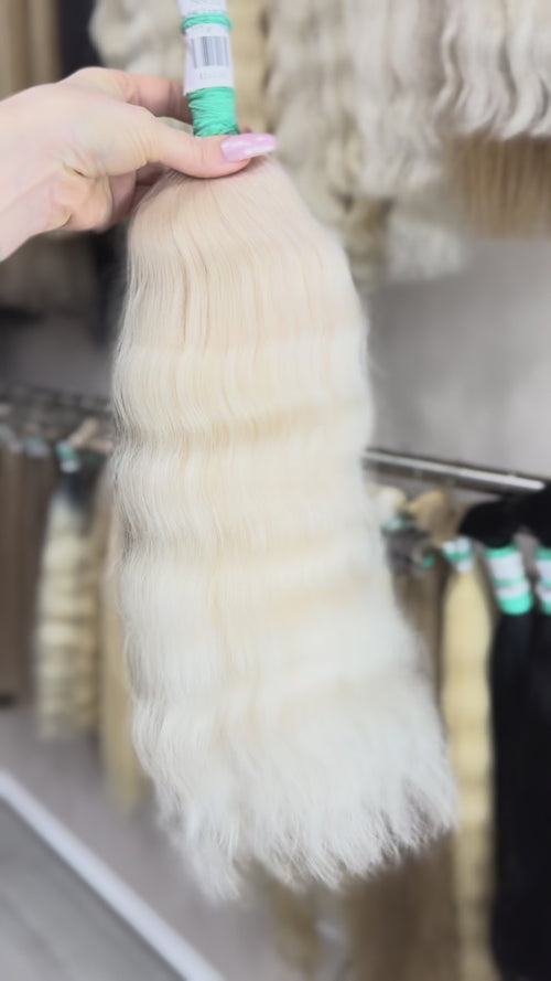 Raw Hair Extensions - Processed (Wavy - Color 200 -51 cm -113 gr - 7505/202)